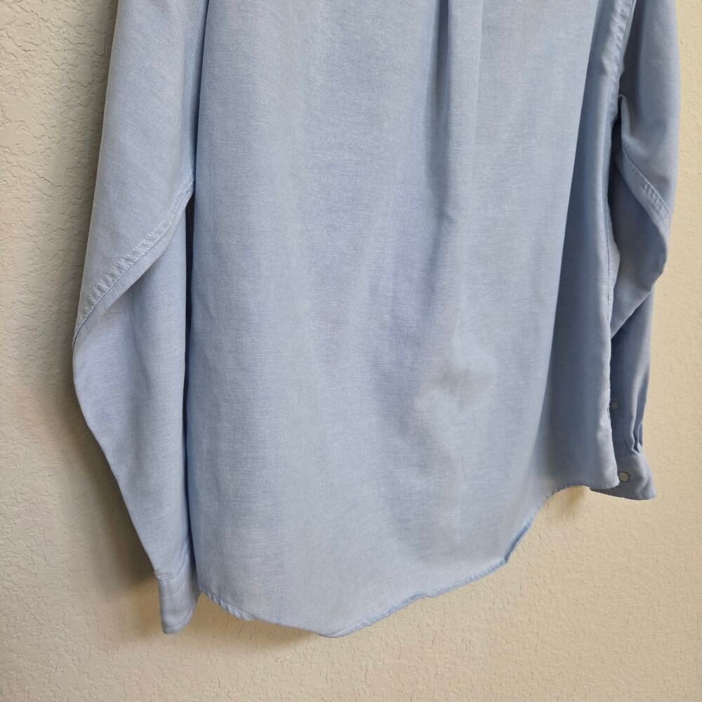L.L. Bean Vintage Oxford Shirt Womens Large Blue Button Down Preppy 80s 90s USA - Picture 10 of 10